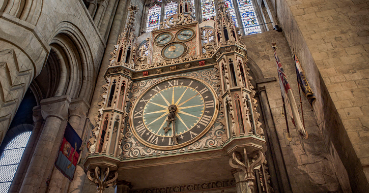 The Piror's Clock in Durham Cathedral